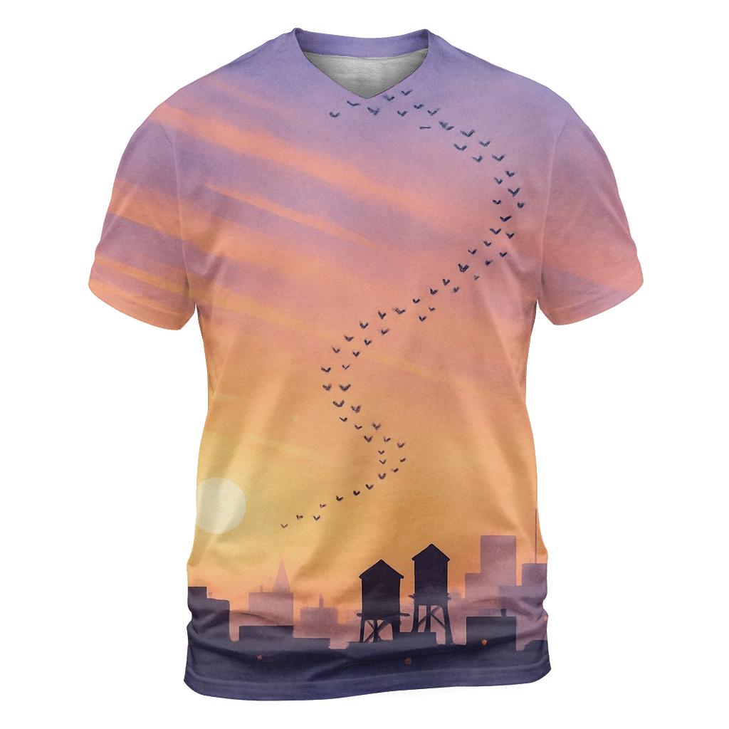 Skyline In Lavender Haze designer pattern shirts