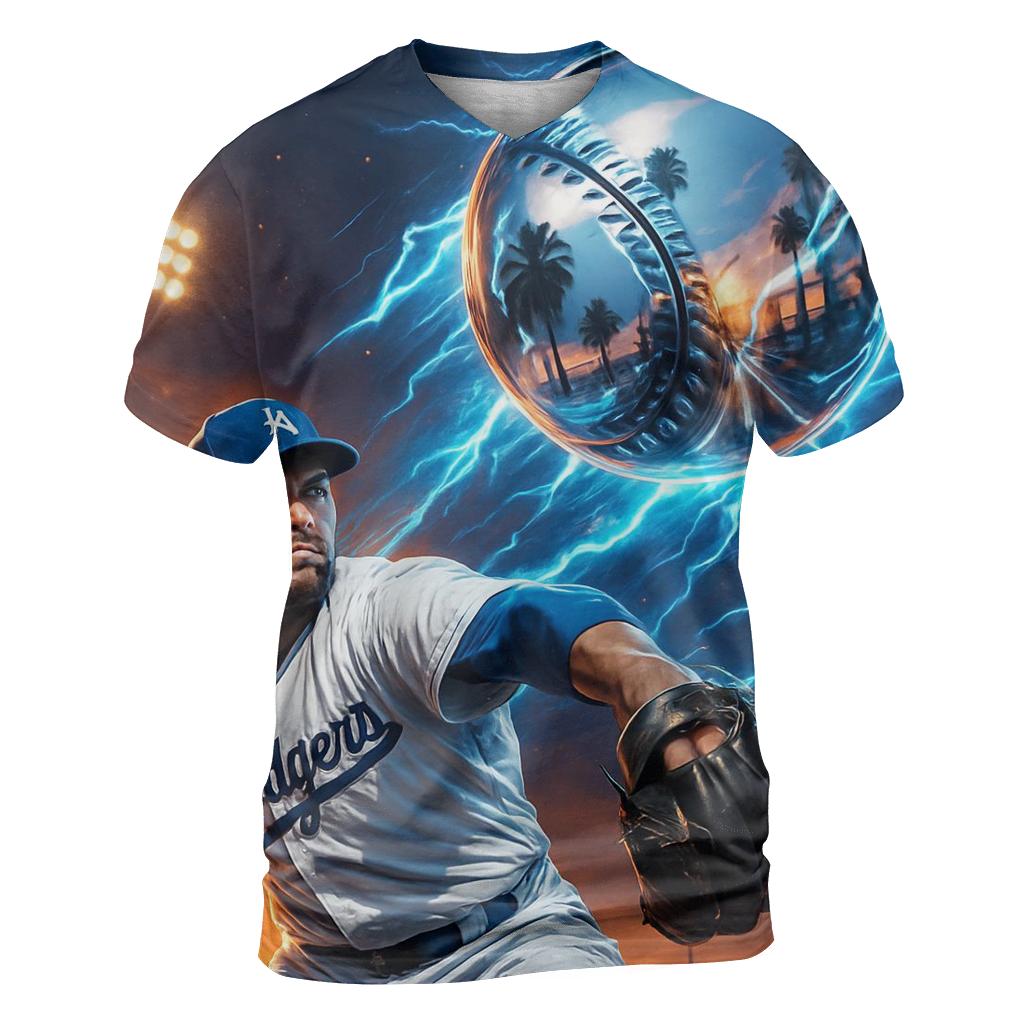 Chrome Fastball Over Sunset Boulevard statement graphic shirts
