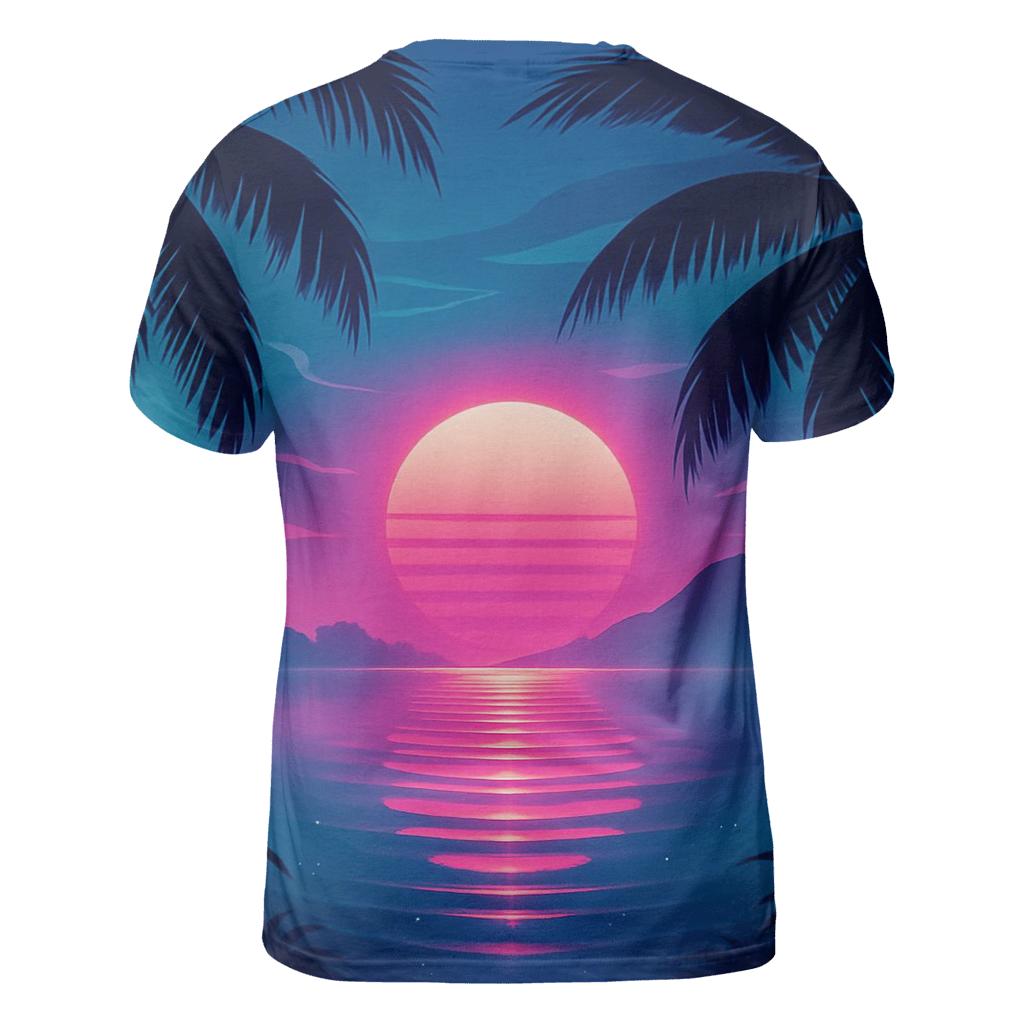 Aurora Sunset Lagoon trendy printed shirt styles