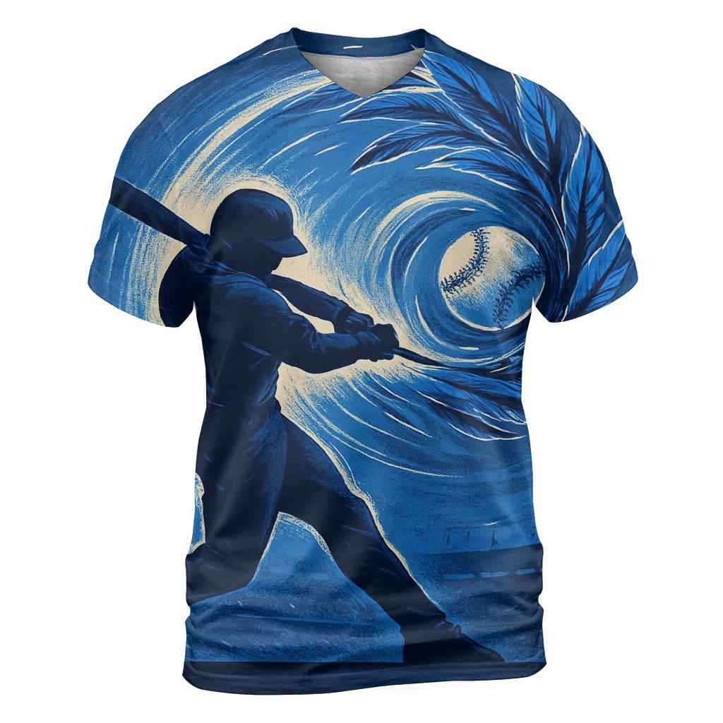 Feather Spiral Swing With Blue Jays Energy unique graphic print tees