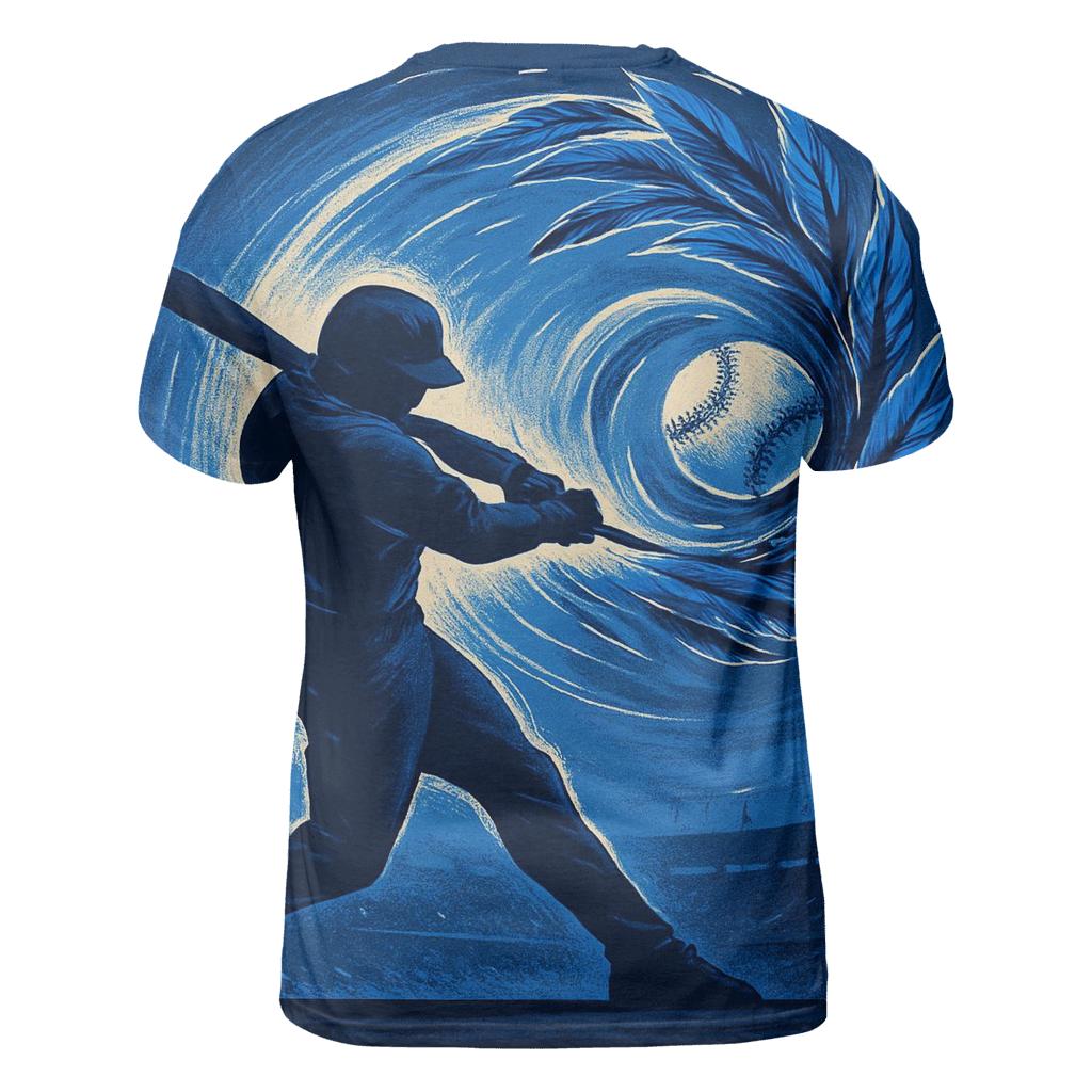 Feather Spiral Swing With Blue Jays Energy unique graphic print tees