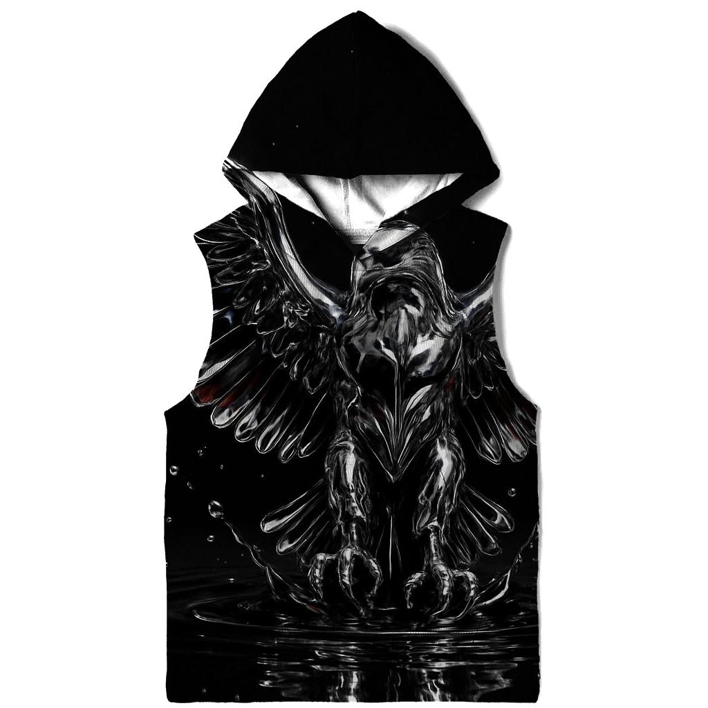 Chrome Eagle Crest With Flag Reflections lightweight hoodies