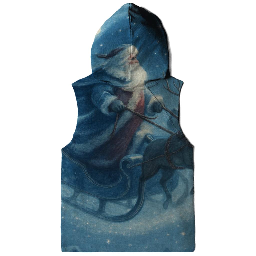 Frosted Storybook Sleigh Spiral embroidered hoodies