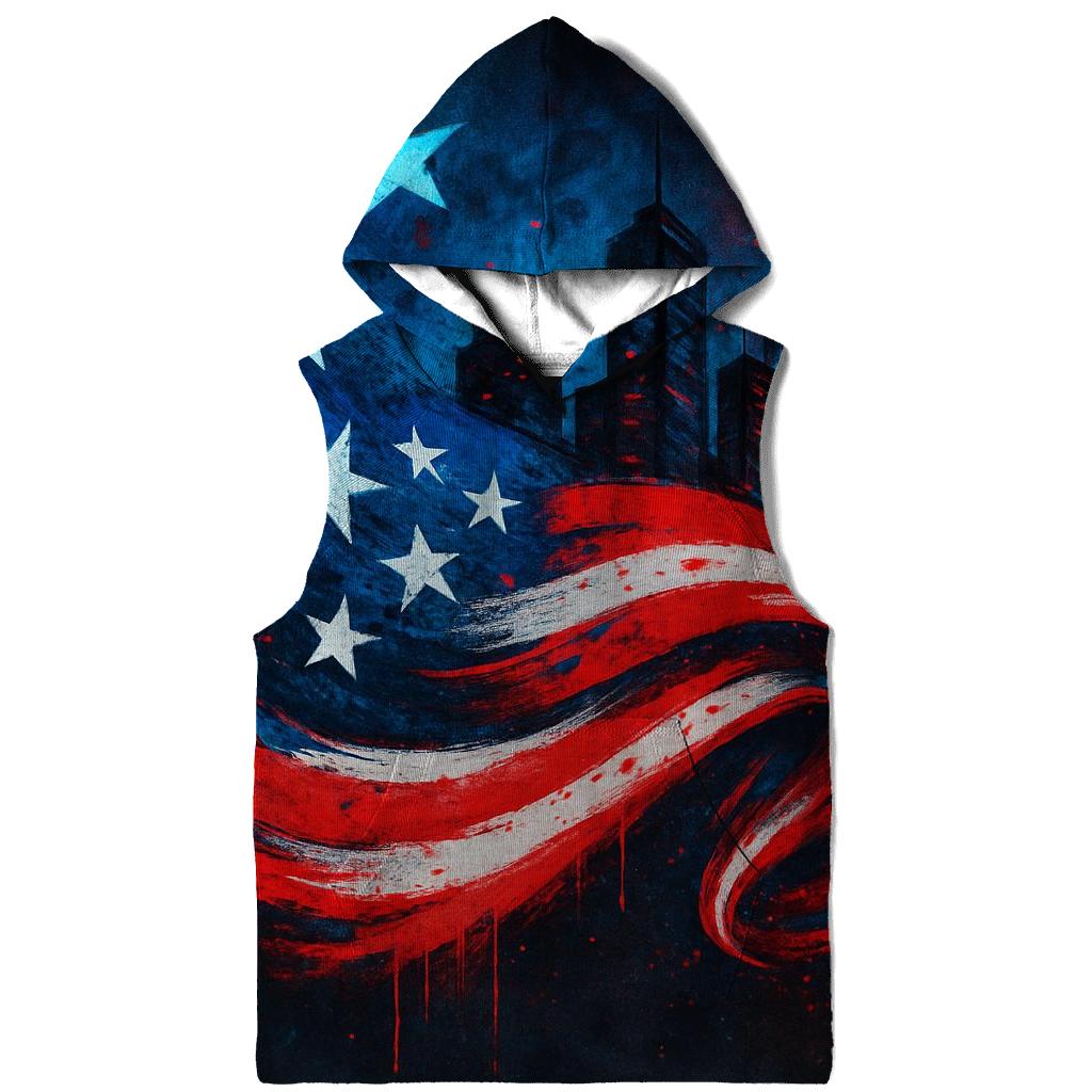 Graffiti Skyline Flag Surge graphic hoodies