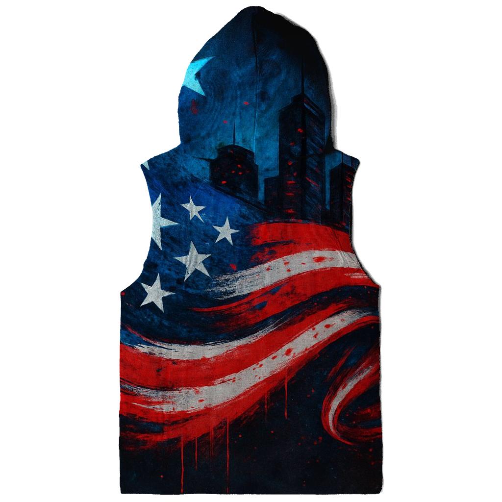 Graffiti Skyline Flag Surge graphic hoodies