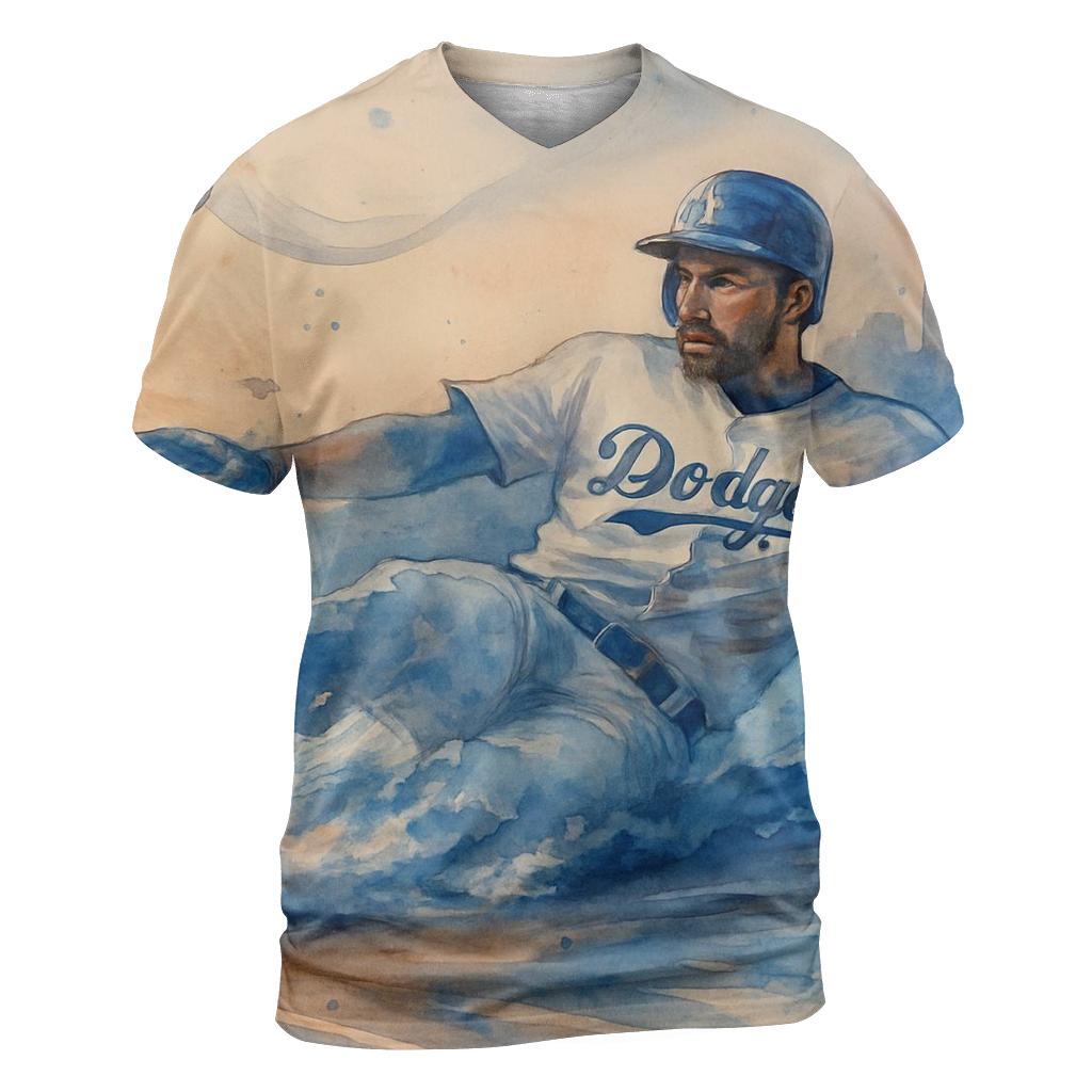 Watercolor Rally Through The Blue Haze trendy printed shirt styles