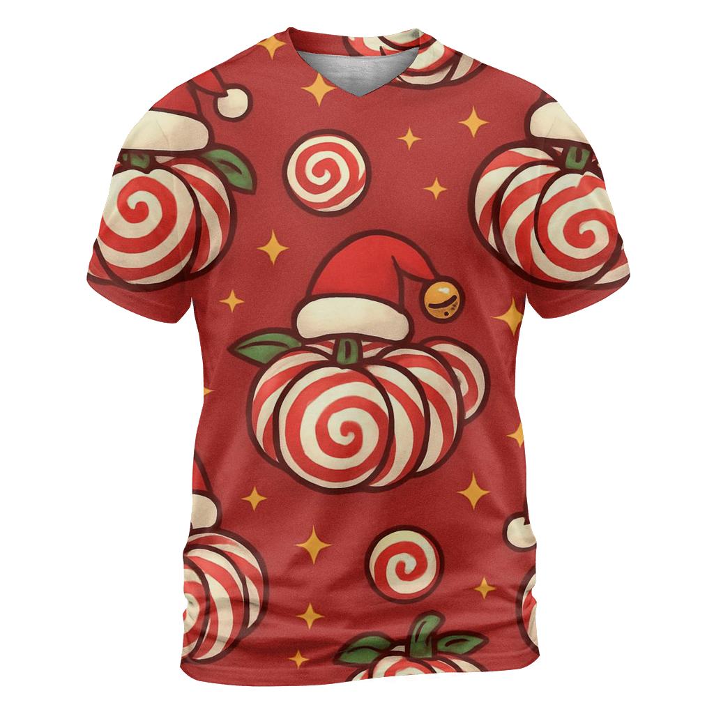 Candy Cane Spiral Pumpkins On Cranberry Field custom all-over print shirts