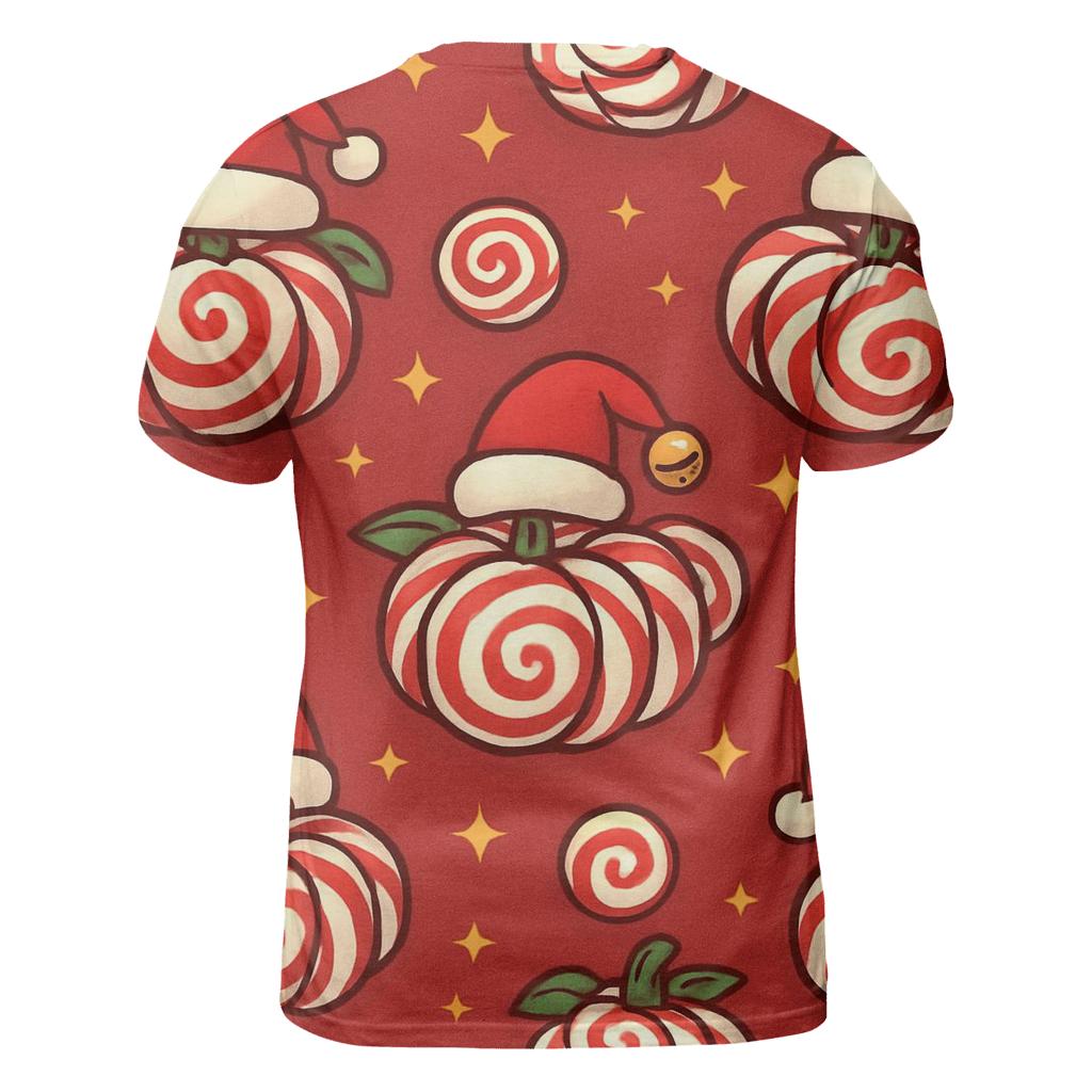 Candy Cane Spiral Pumpkins On Cranberry Field custom all-over print shirts