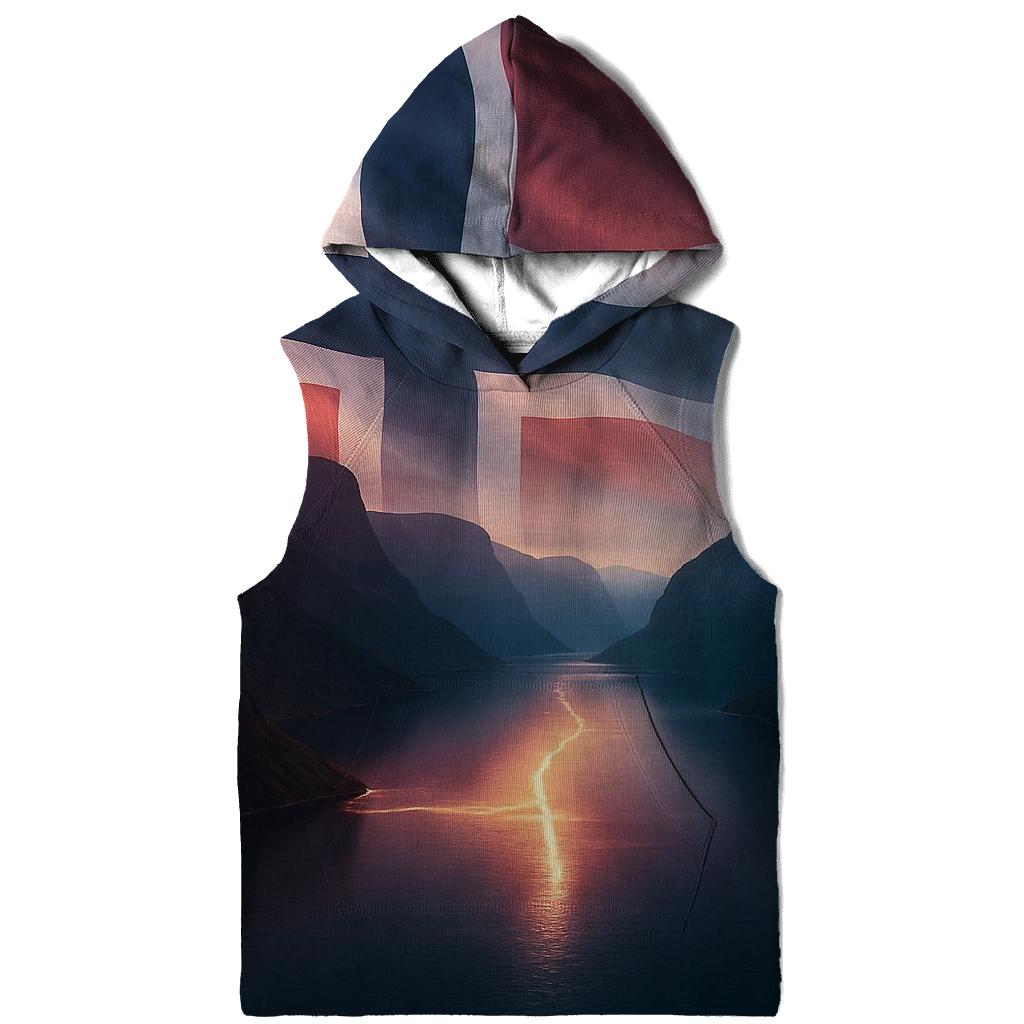 Aurora Fjord Flag Of Norway lightweight hoodies