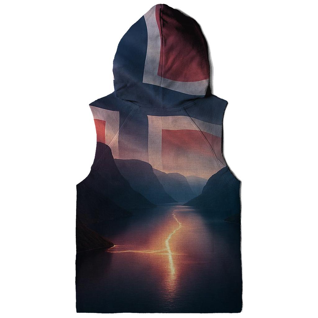 Aurora Fjord Flag Of Norway lightweight hoodies