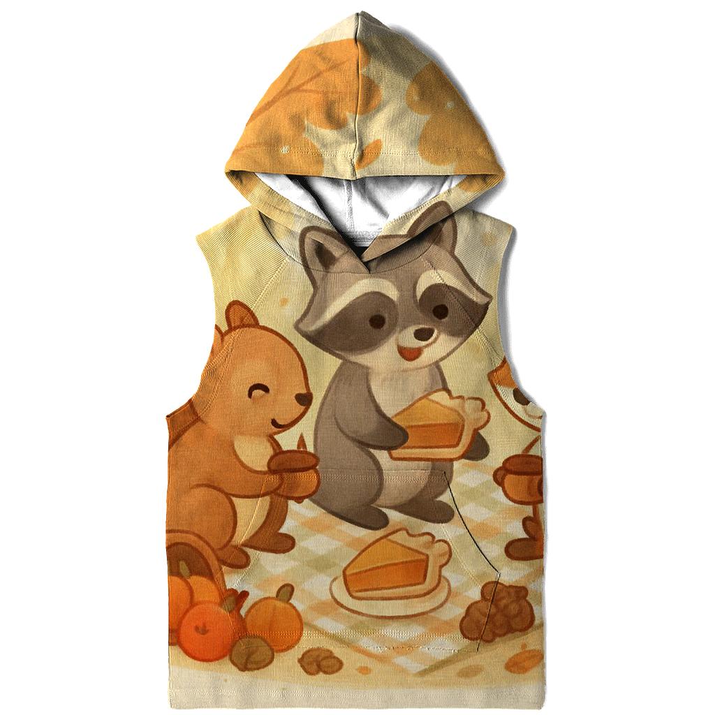 Woodland Critters Thanksgiving Picnic Circle hoodies fashion