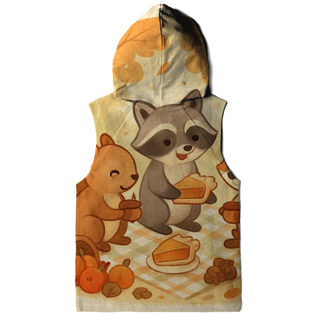 Woodland Critters Thanksgiving Picnic Circle hoodies fashion