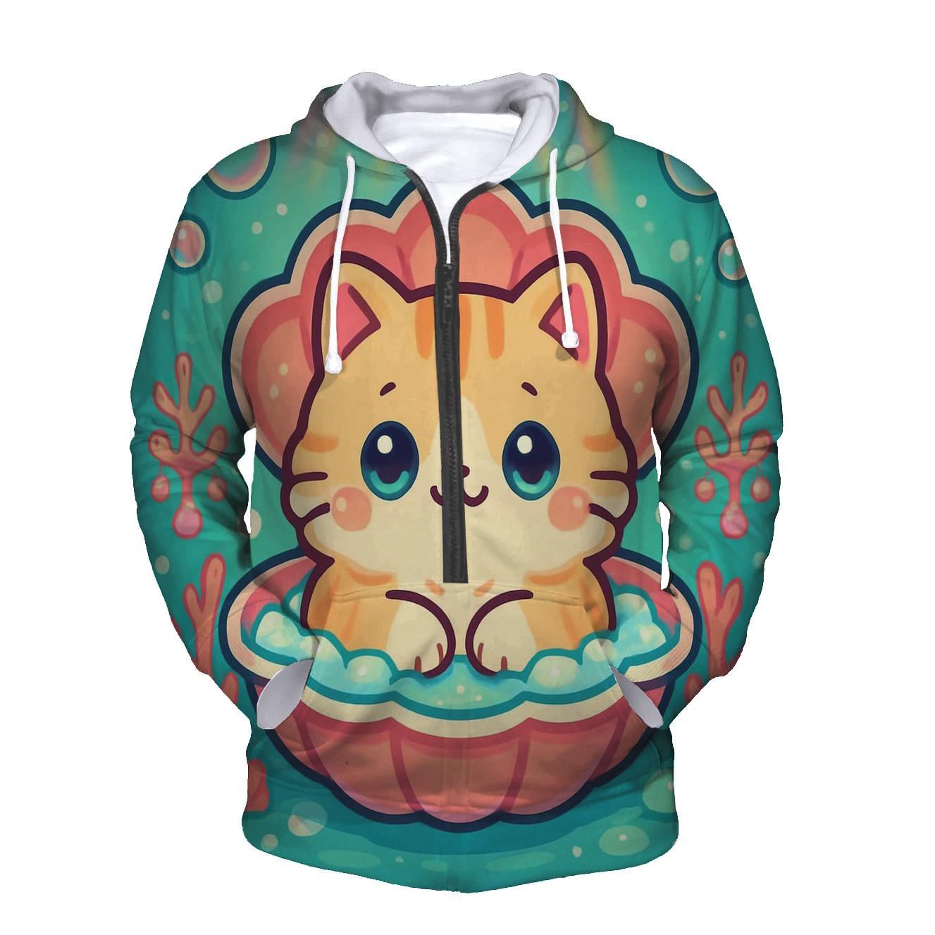 Aurora Bubble Bath Cat Spirit premium hoodies