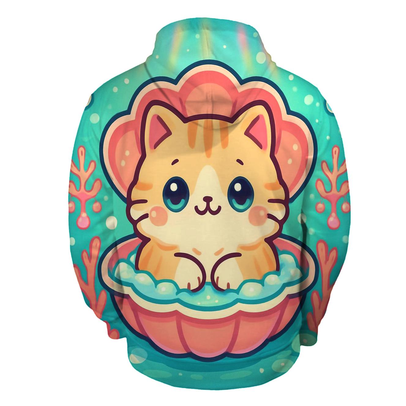 Aurora Bubble Bath Cat Spirit premium hoodies