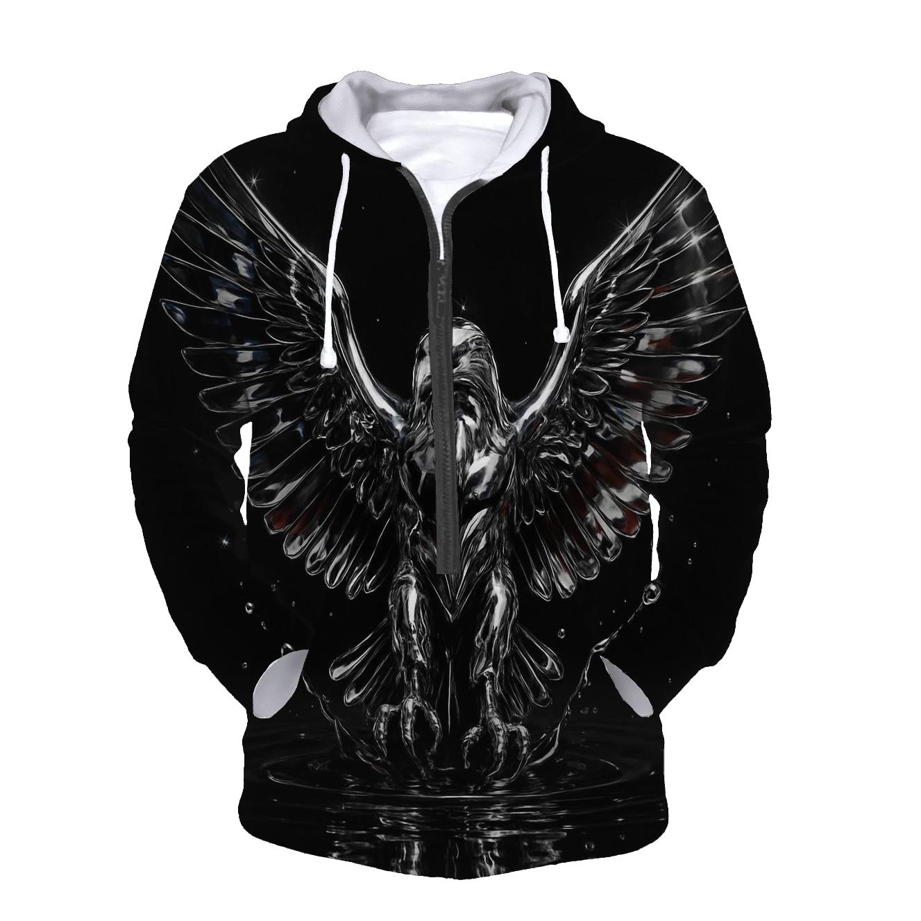 Chrome Eagle Crest With Flag Reflections hoodies fashion