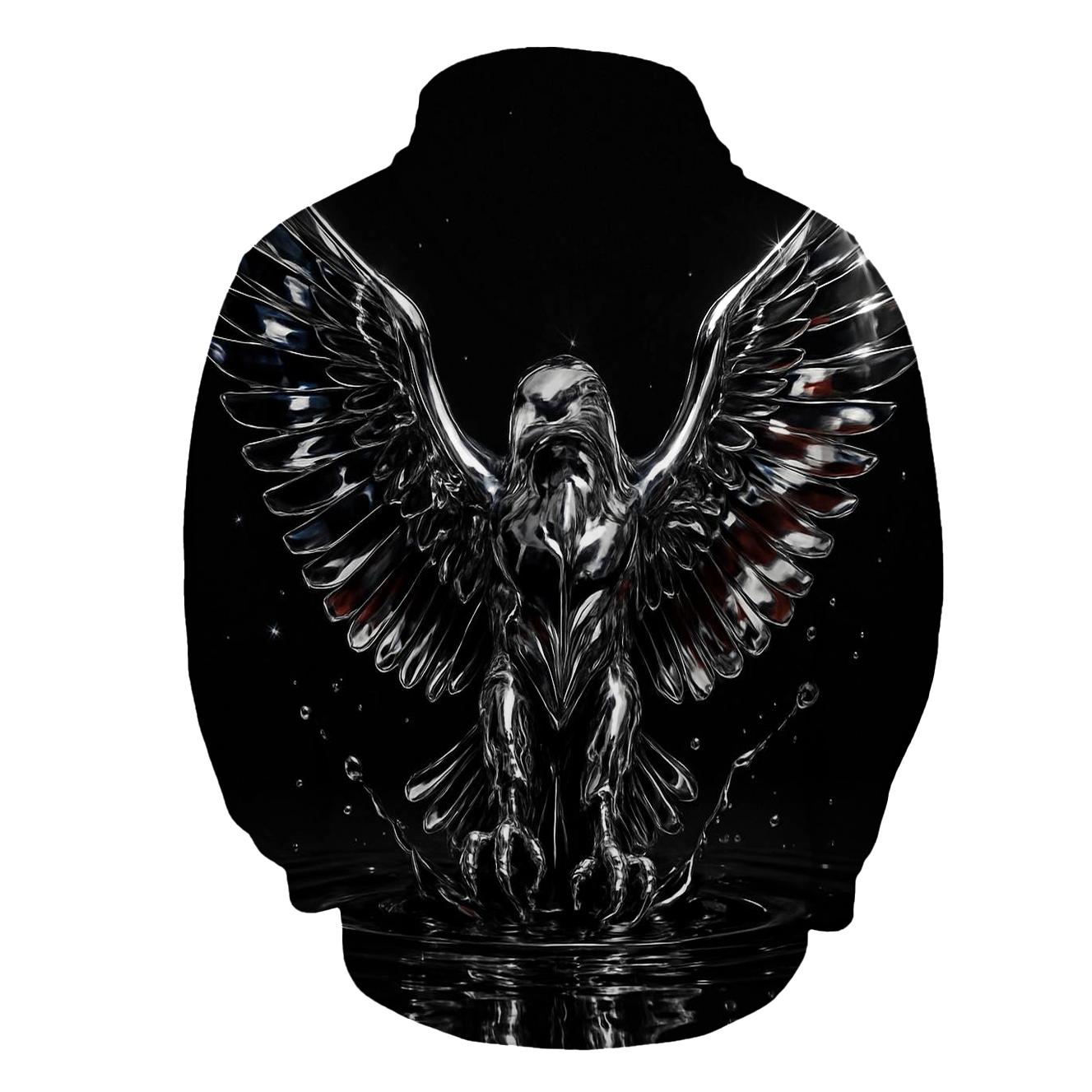 Chrome Eagle Crest With Flag Reflections hoodies fashion
