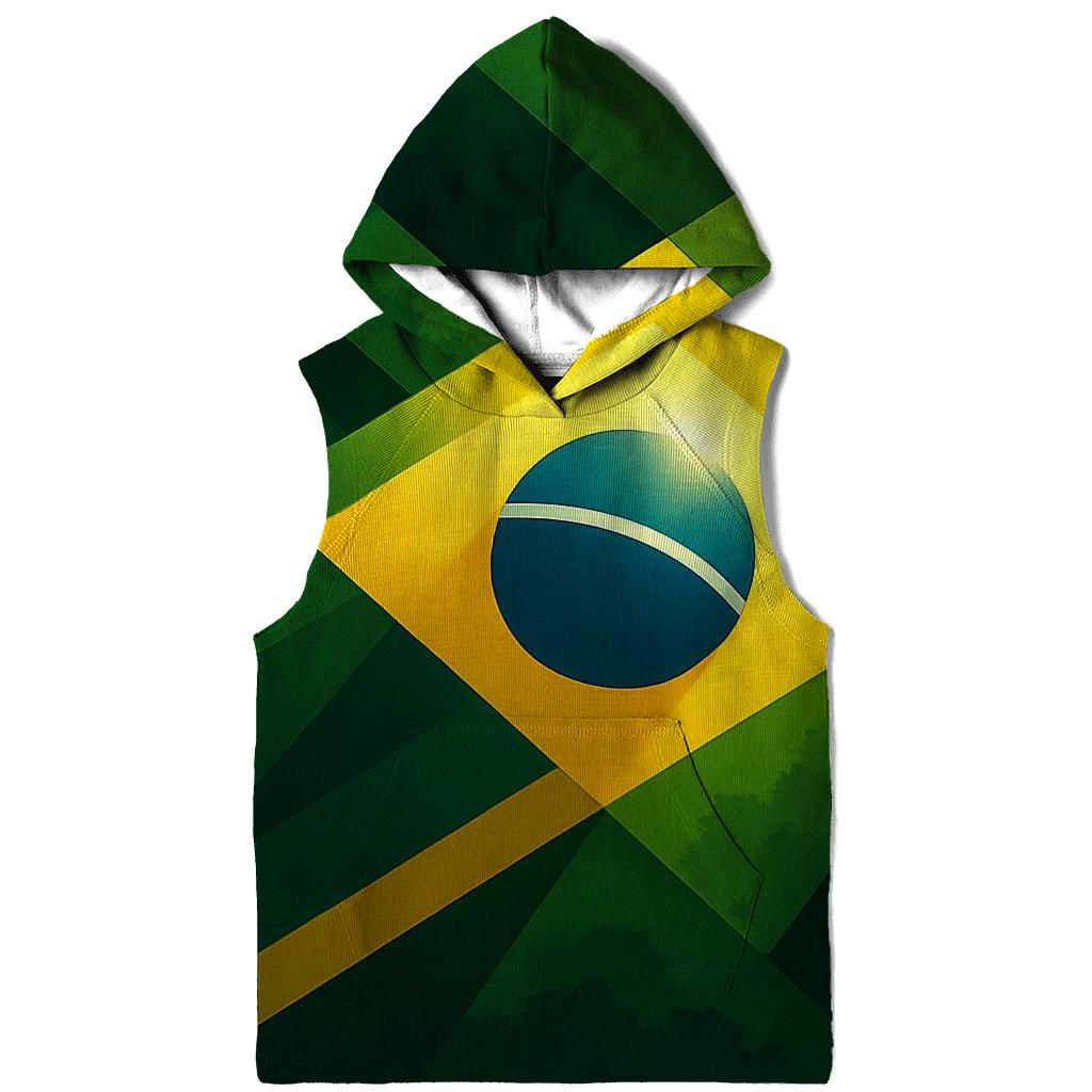 Geometric Pulse Flag Of Brazil hoodie designs