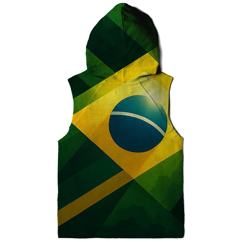 Geometric Pulse Flag Of Brazil hoodie designs