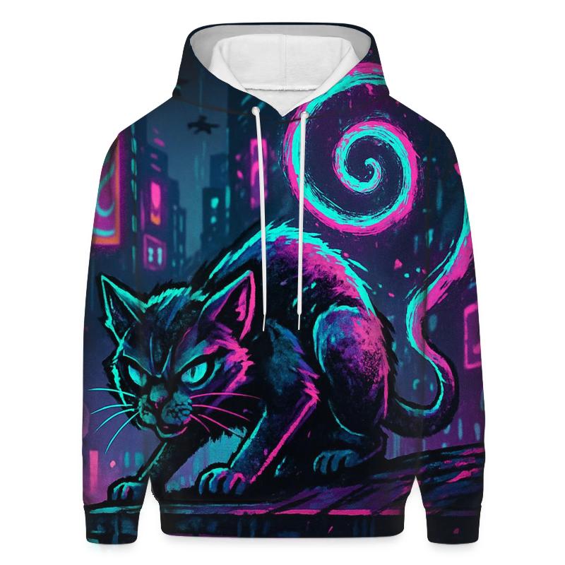 Neon Alley Coil Cat custom hoodies