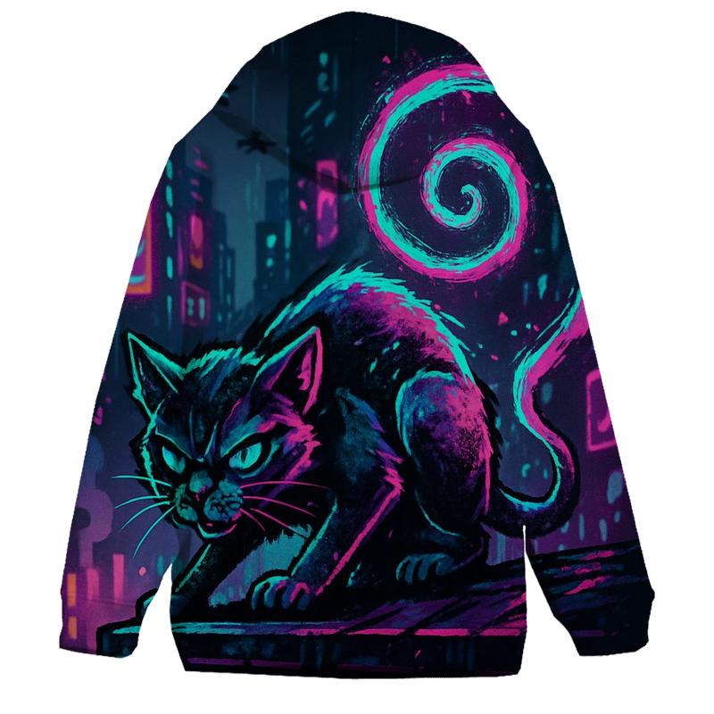 Neon Alley Coil Cat custom hoodies