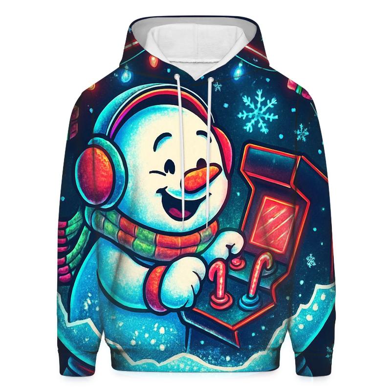 Snow Globe Arcade Chaos graphic hoodies