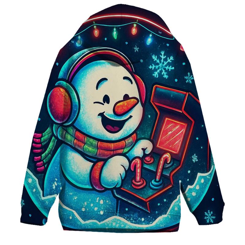 Snow Globe Arcade Chaos graphic hoodies