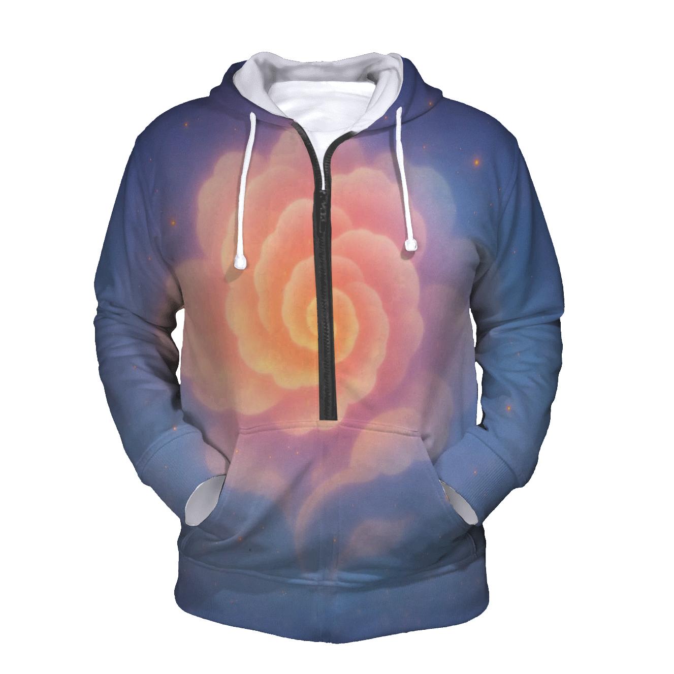 Pastel Ember Cloud Garden embroidered hoodies