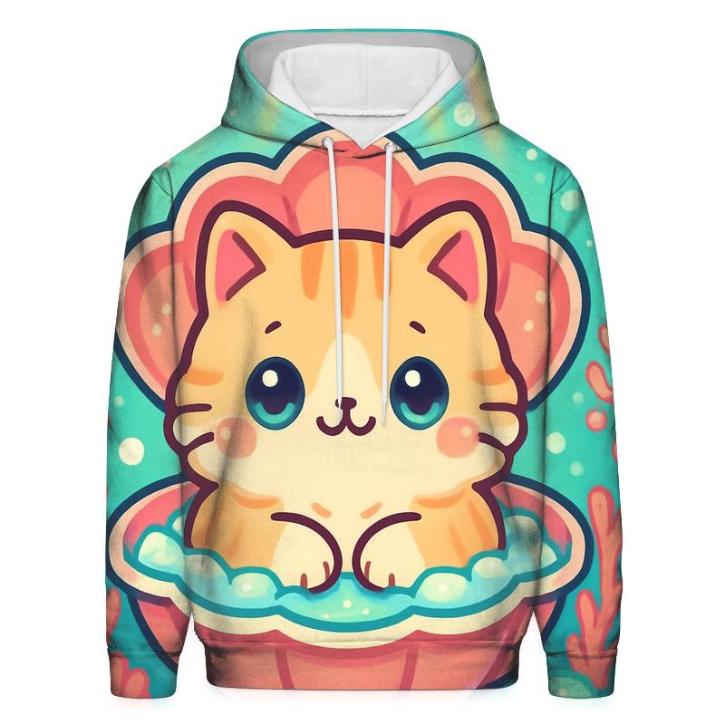 Aurora Bubble Bath Cat Spirit hoodies fashion