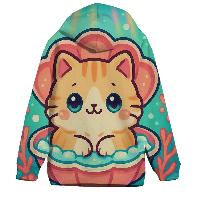 Aurora Bubble Bath Cat Spirit hoodies fashion