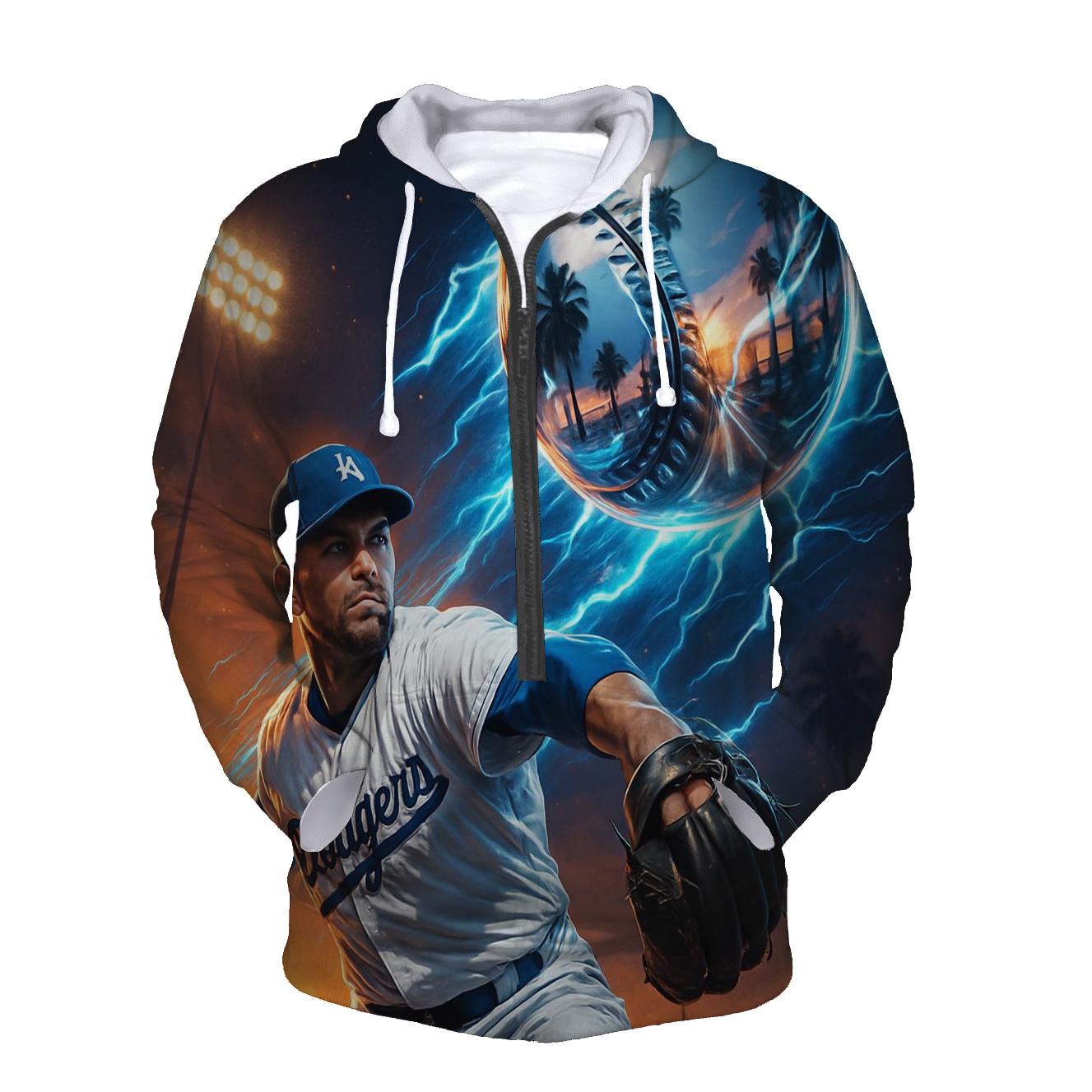 Chrome Fastball Over Sunset Boulevard printed hoodies