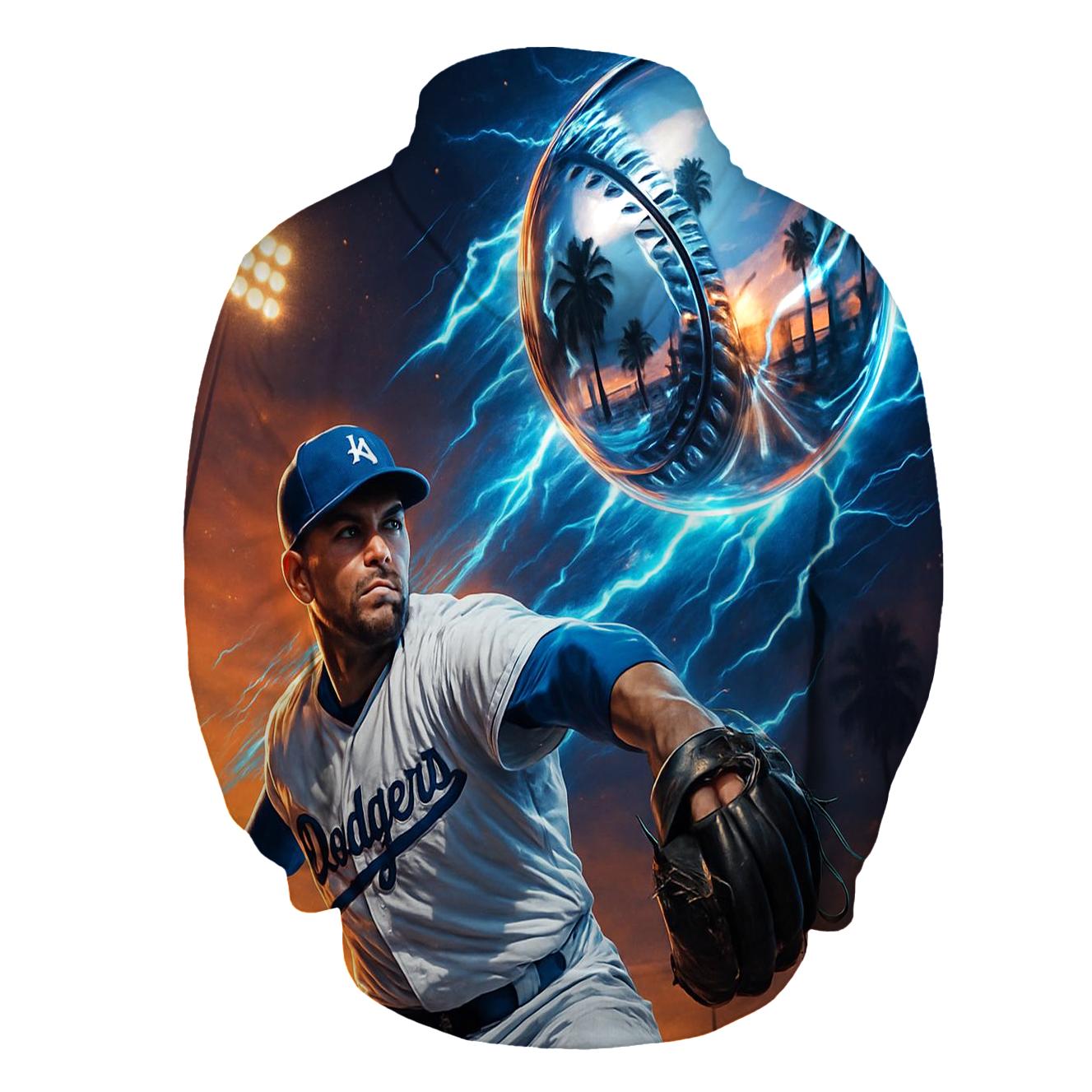 Chrome Fastball Over Sunset Boulevard printed hoodies