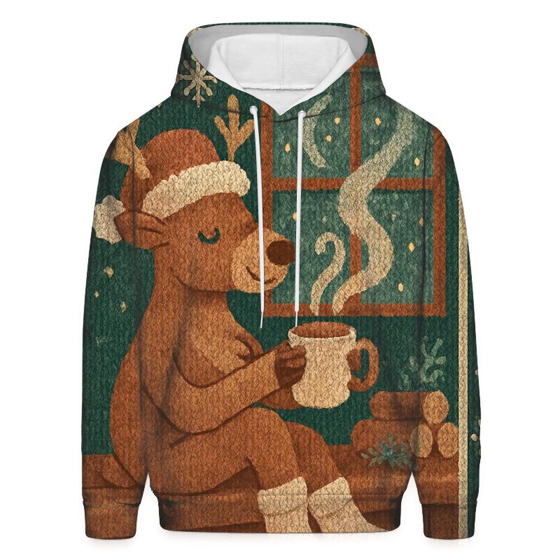 Reindeer Sauna Lodge Serenity graphic hoodies