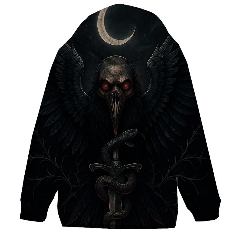 Obsidian Raven And The Dagger Moon lightweight hoodies