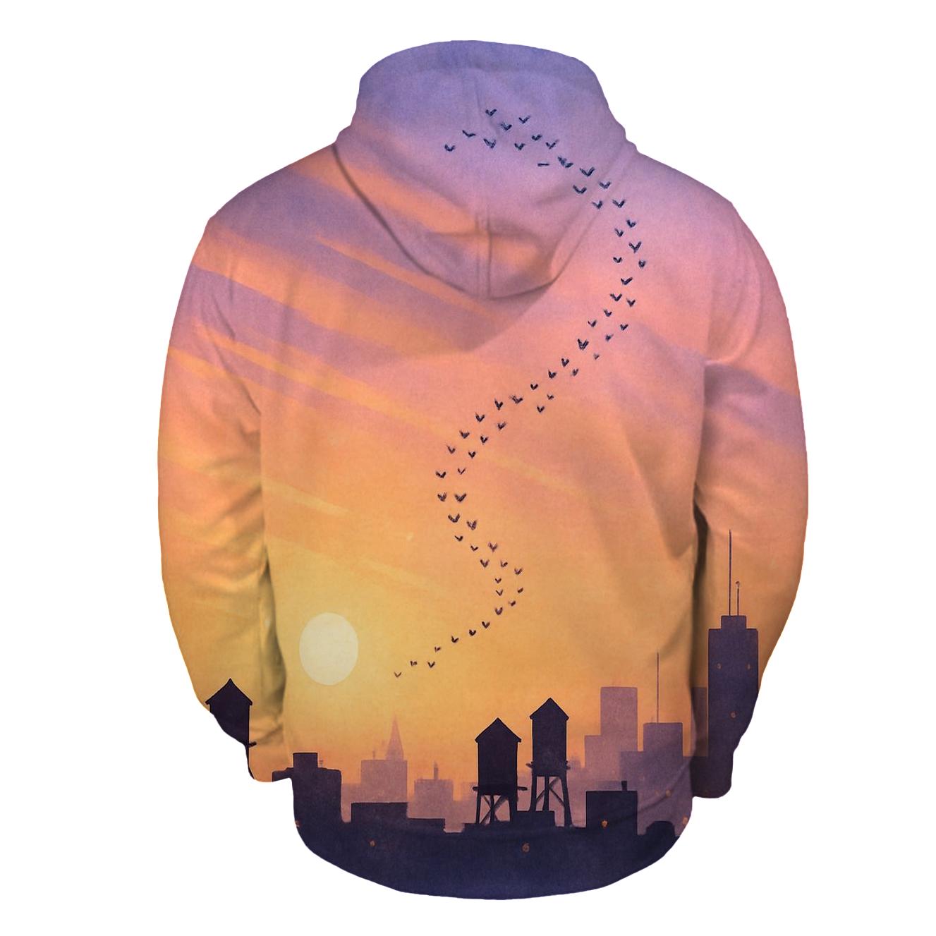 Skyline In Lavender Haze zip-up hoodies