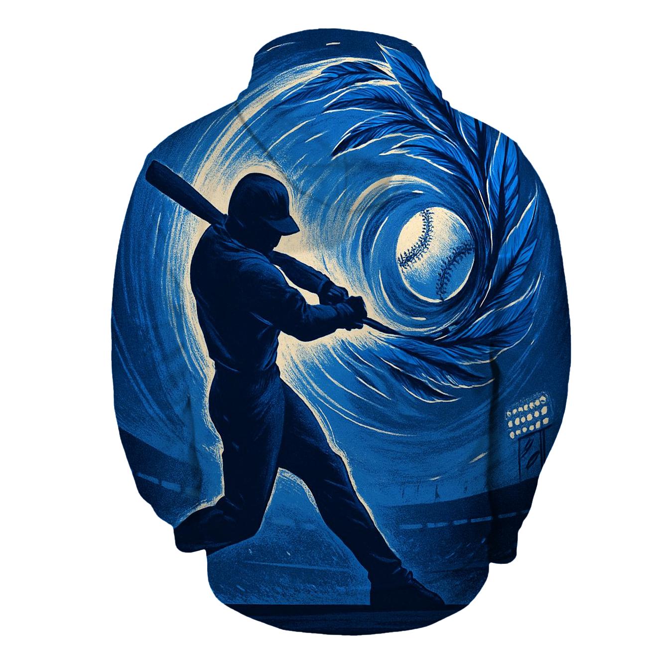 Feather Spiral Swing With Blue Jays Energy hoodie styles