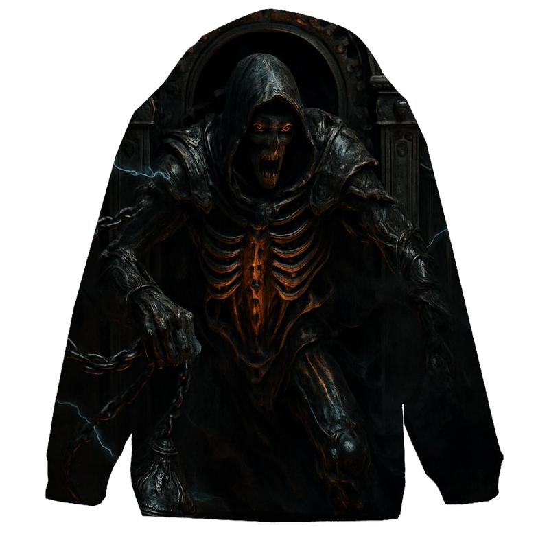 Biomechanical Wraith Of The Iron Crypt hoodie designs