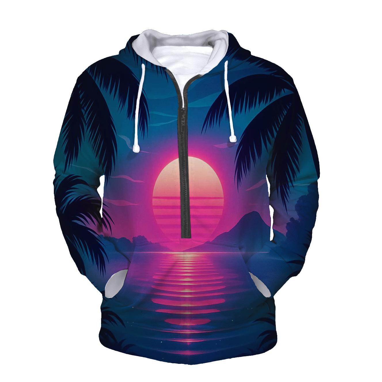 Aurora Sunset Lagoon custom hoodies
