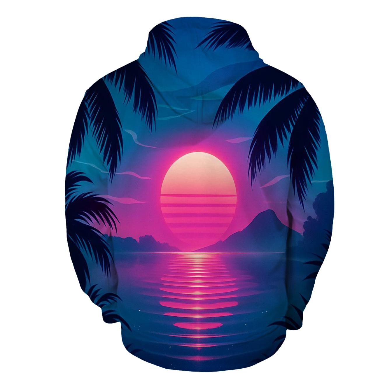 Aurora Sunset Lagoon custom hoodies