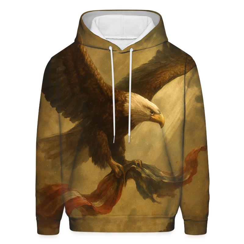 Eagle Over The Tattered Horizon graphic hoodies