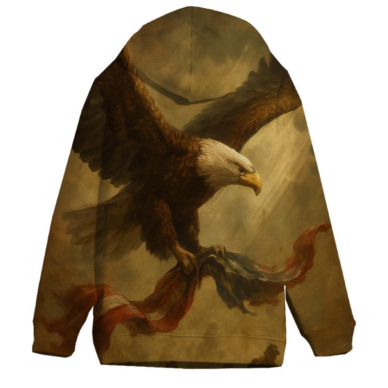 Eagle Over The Tattered Horizon graphic hoodies