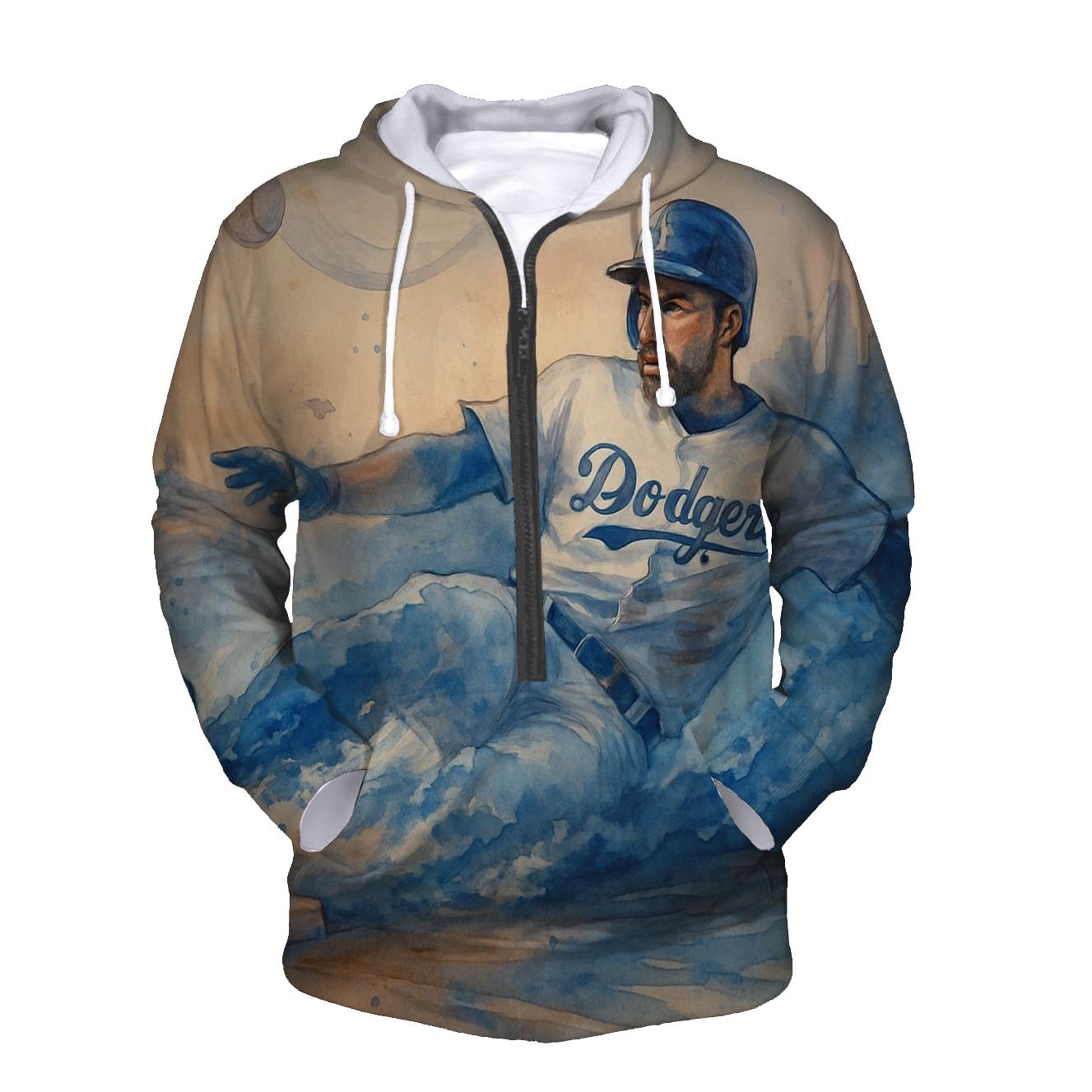 Watercolor Rally Through The Blue Haze graphic hoodies