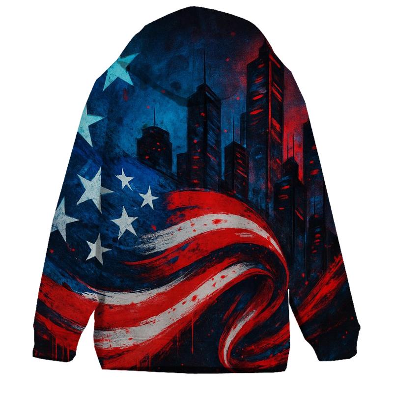 Graffiti Skyline Flag Surge hoodies fashion