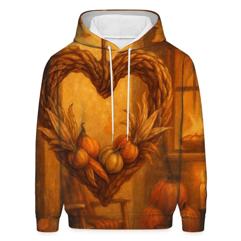 Lanternlit Harvest Porch Welcome heavyweight hoodies