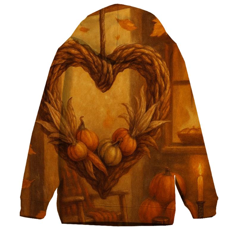 Lanternlit Harvest Porch Welcome heavyweight hoodies