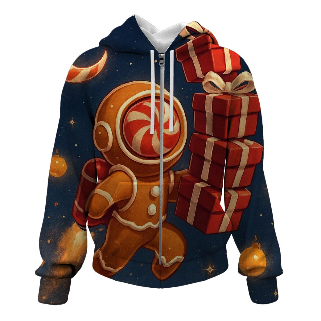 Gingerbread Astronaut Delivery Run custom hoodies