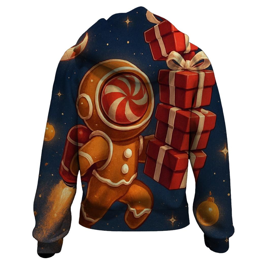 Gingerbread Astronaut Delivery Run custom hoodies