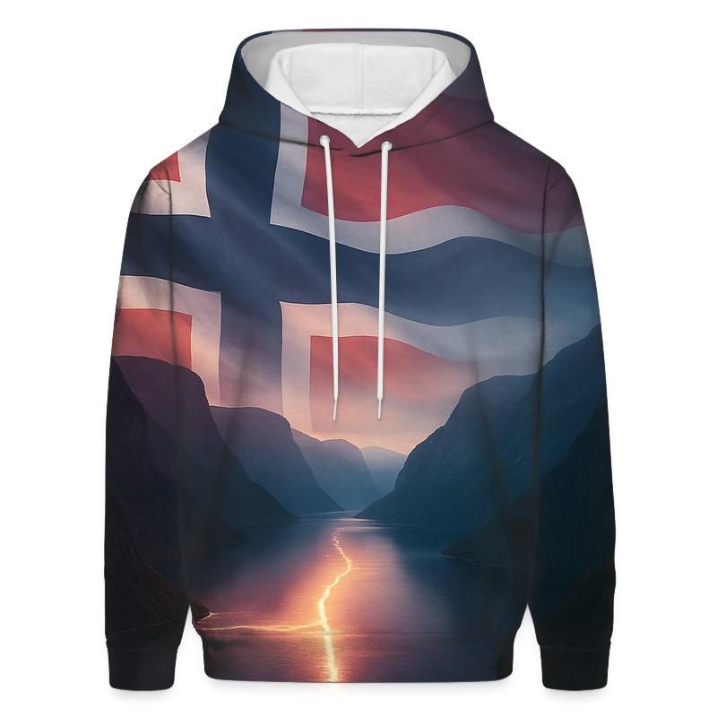 Aurora Fjord Flag Of Norway hoodie trends