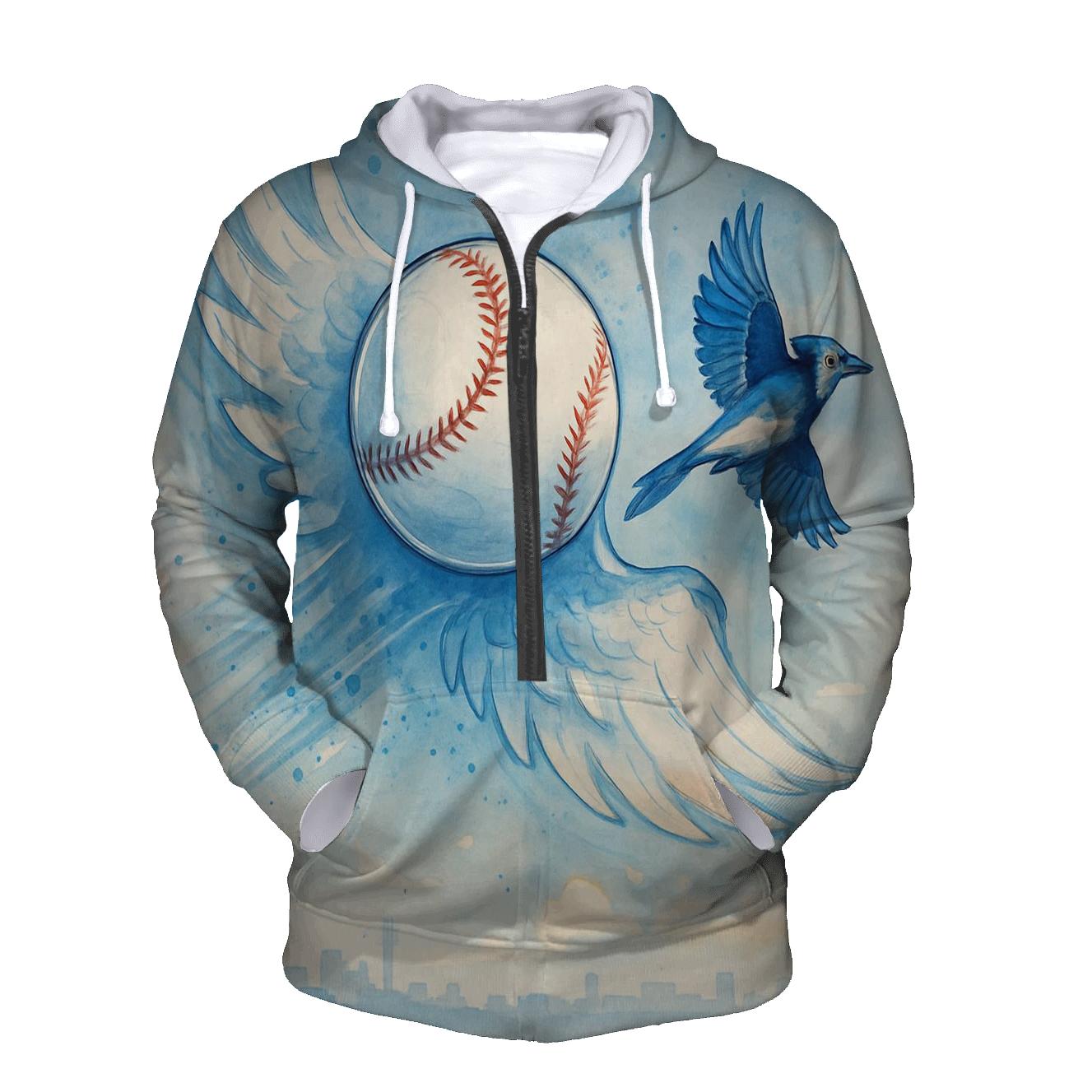 Skywing Baseball Drift, Blue Jays Style printed hoodies