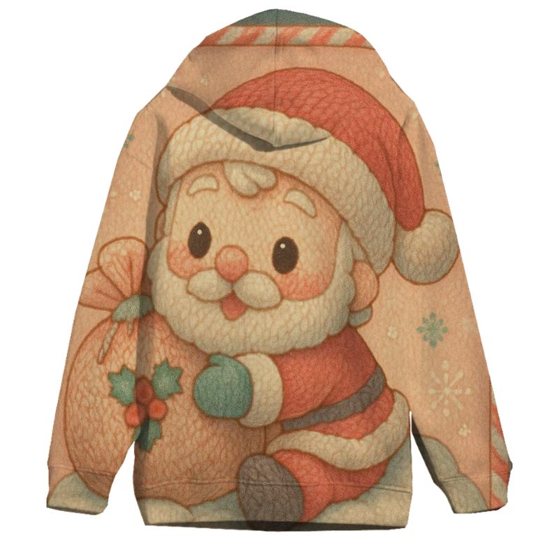 Knitted Candy Cane Santa Cozy Charm lightweight hoodies