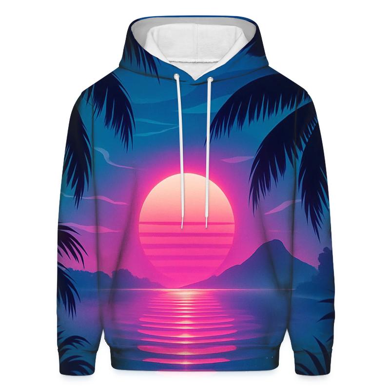 Aurora Sunset Lagoon printed hoodies